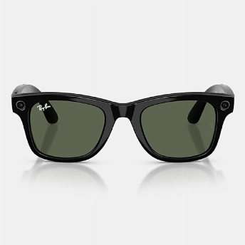 Очки Ray-Ban Wayfarer Shiny Black G15 Green, 150 50 Size