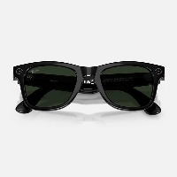Очки Ray-Ban Wayfarer Shiny Black G15 Green, 150 50 Size