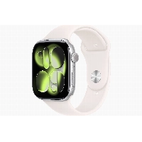 Apple Watch Series 11 42 мм, S/M 130-200 мм, Silver Aluminum Case, Light Blush Sport Band