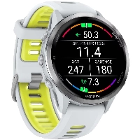 Умные часы Garmin Forerunner 970, 47 мм, Titanium Whitestone/Yellow (010-02969-11)