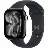 Apple Watch Series 11 46 мм, M/L 140–245 мм, Jet Black Aluminum Case, Black Sport Band