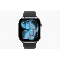 Apple Watch Series 11 42 мм, M/L 140–245 мм, Space Gray Aluminum Case, Black Sport Band