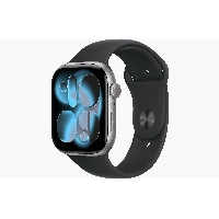 Apple Watch Series 11 42 мм, M/L 140–245 мм, Space Gray Aluminum Case, Black Sport Band