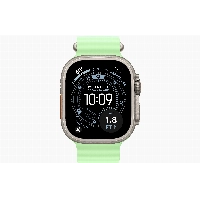 Apple Watch Ultra 3 49mm Natural Titanium Neon Green Ocean Band