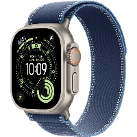 Apple Watch Ultra 3 49mm Natural Titanium Bright Blue Trail Loop, M/L