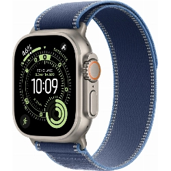 Apple Watch Ultra 3 49mm Natural Titanium Bright Blue Trail Loop, M/L
