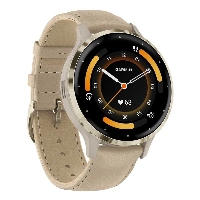 Умные часы Garmin VENU 3S, Soft Gold French Gray Leather Band (010-02785-55)
