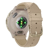 Умные часы Garmin VENU 3S, Soft Gold French Gray Leather Band (010-02785-55)