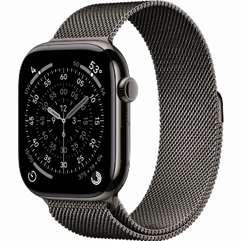 Умные часы Apple Watch Series 11 46 мм, Slate Titanium Case, Slate Milanese Loop M/L