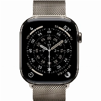 Apple Watch Series 11 46 мм, Natural Titanium Case, Natural Milanese Loop M/L