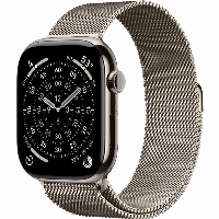 Apple Watch Series 11 46 мм, Natural Titanium Case, Natural Milanese Loop M/L