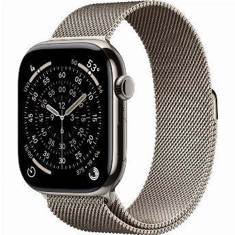 Умные часы Apple Watch Series 11 42 мм, Natural Titanium Case, Natural Milanese Loop