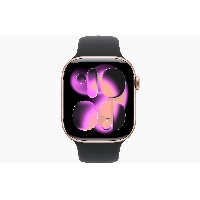 Apple Watch Series 11 46мм, M/L 140-245 мм, Rose Gold Aluminum Case, Black Sport Band