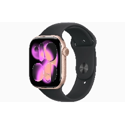 Умные часы Apple Watch Series 11 46мм, M/L 140-245 мм, Rose Gold Aluminum Case, Black Sport Band