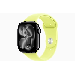 Умные часы Apple Watch Series 11 46 мм, M/L 140–245 мм, Jet Black Aluminum Case, Neon Yellow Sport Band
