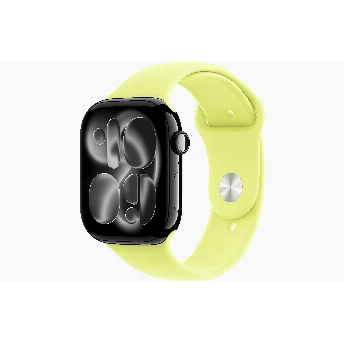 Умные часы Apple Watch Series 11 46 мм, M/L 140–245 мм, Jet Black Aluminum Case, Neon Yellow Sport Band