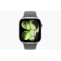 Apple Watch Series 11 46мм, S/M 130-200 мм, Silver Aluminum Case, Stone Gray Sport Band