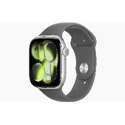 Умные часы Apple Watch Series 11 46мм, S/M 130-200 мм, Silver Aluminum Case, Stone Gray Sport Band