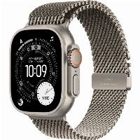 Apple Watch Ultra 3 49mm Natural Titanium Natural Milanese Loop, L