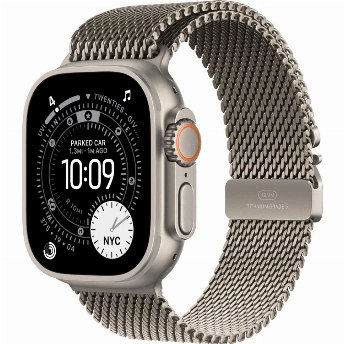 Apple Watch Ultra 3 49mm Natural Titanium Natural Milanese Loop, S