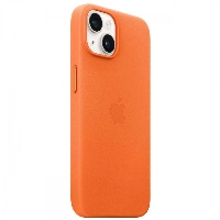 Чехол Apple для iPhone 14 Leather MagSafe Orange (MPP83)