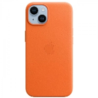 Чехол Apple для iPhone 14 Leather MagSafe Orange (MPP83)