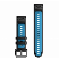 Ремешок Garmin Quickfit, 22 мм, Watch Band Black/Blue Silicone