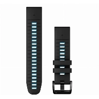 Ремешок Garmin Quickfit, 22 мм, Watch Band Black/Blue Silicone