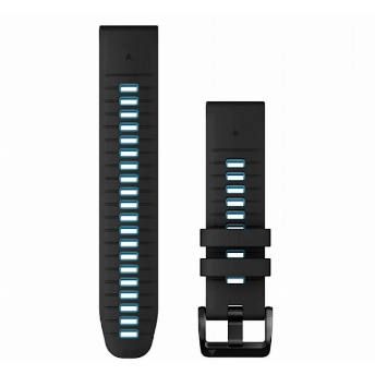 Ремешок Garmin Quickfit, 22 мм, Watch Band Black/Blue Silicone