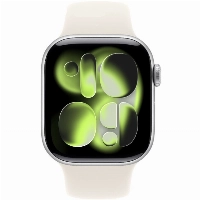 Apple Watch Series 11 42 мм, S/M 130-200 мм, Silver Aluminum Case, Starlight Sport Band