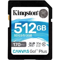 Карта памяти Kingston Canvas Go! Plus SDXC 512 ГБ SDG3/512Gb