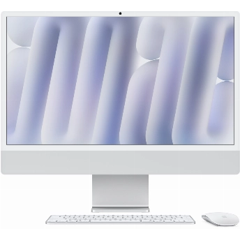 Apple iMac 24 Retina 4,5K, M4 (8C CPU, 8C GPU, 2024), 16 GB, 256 GB SSD, (MWUC3), Silver, серебристый