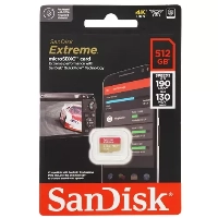 Карта памяти SanDisk Extreme microSDXC 512 ГБ SDSQXAV-512G-GN6MN