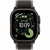Apple Watch Ultra 3 49mm Black Titanium Black Charcoal Trail Loop, S/M