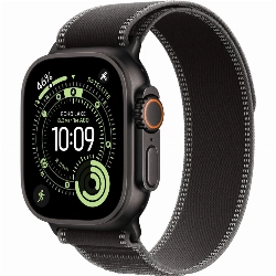 Apple Watch Ultra 3 49mm Black Titanium Black Charcoal Trail Loop, S/M