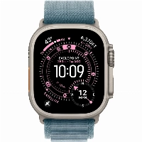 Apple Watch Ultra 3 49mm Natural Titanium Light Blue Alpine Loop, L