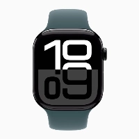 Apple Watch Series 10 42 мм, S/M 130-200 мм, Jet Black Aluminium Case GPS, Lake Green