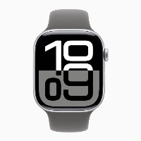 Apple Watch Series 10 42 мм, S/M 130-200 мм, Jet Black Aluminium Case GPS, Stone Gray