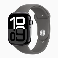 Apple Watch Series 10 42 мм, S/M 130-200 мм, Jet Black Aluminium Case GPS, Stone Gray