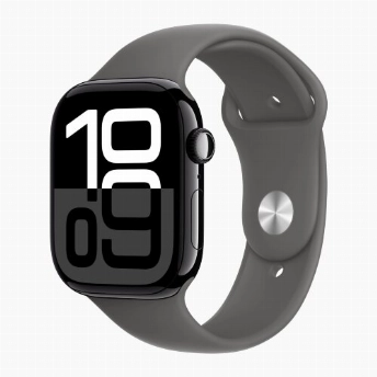 Apple Watch Series 10 42 мм, S/M 130-200 мм, Jet Black Aluminium Case GPS, Stone Gray
