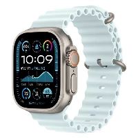 Apple Watch Ultra 2 49mm Titanium Case Ocean Band, Ice Blue, голубой