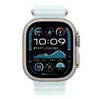 Apple Watch Ultra 2 49mm Titanium Case Ocean Band, Ice Blue, голубой