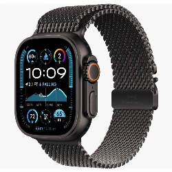 Apple Watch Ultra 2 49mm Titanium Case Milanese Loop, размер L, Black/Black