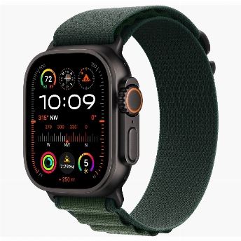 Apple Watch Ultra 2 49mm Black Titanium Case Alpine Loop, размер L, Dark Green, темно-зеленый