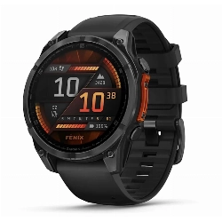 Умные часы Garmin Fenix 8 Amoled Slate, 47 мм, Gray with Black Silicone