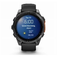 Garmin Fenix 8 Amoled Slate, 47 мм, Gray with Black Silicone