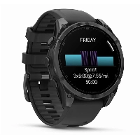 Garmin Fenix 8 Amoled Slate, 47 мм, Gray with Black Silicone