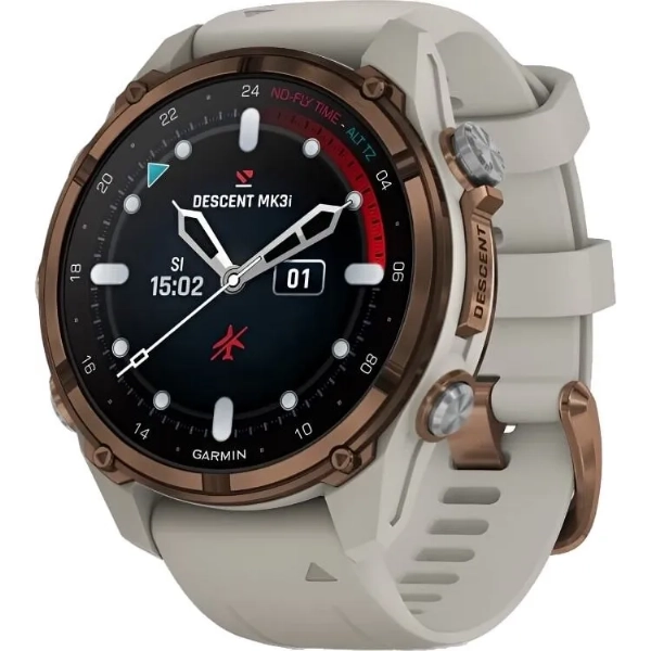 Garmin Descent MK3i 43 Sapphire Titanium with French Gray