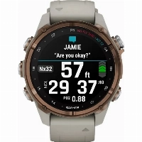 Garmin Descent MK3i 43 Sapphire Titanium with French Gray