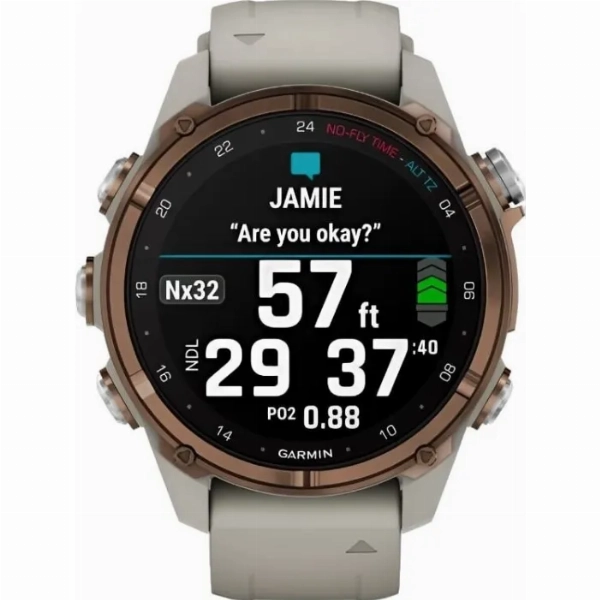 Garmin Descent MK3i 43 Sapphire Titanium with French Gray